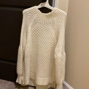 Oversized white Anthropologie sweater